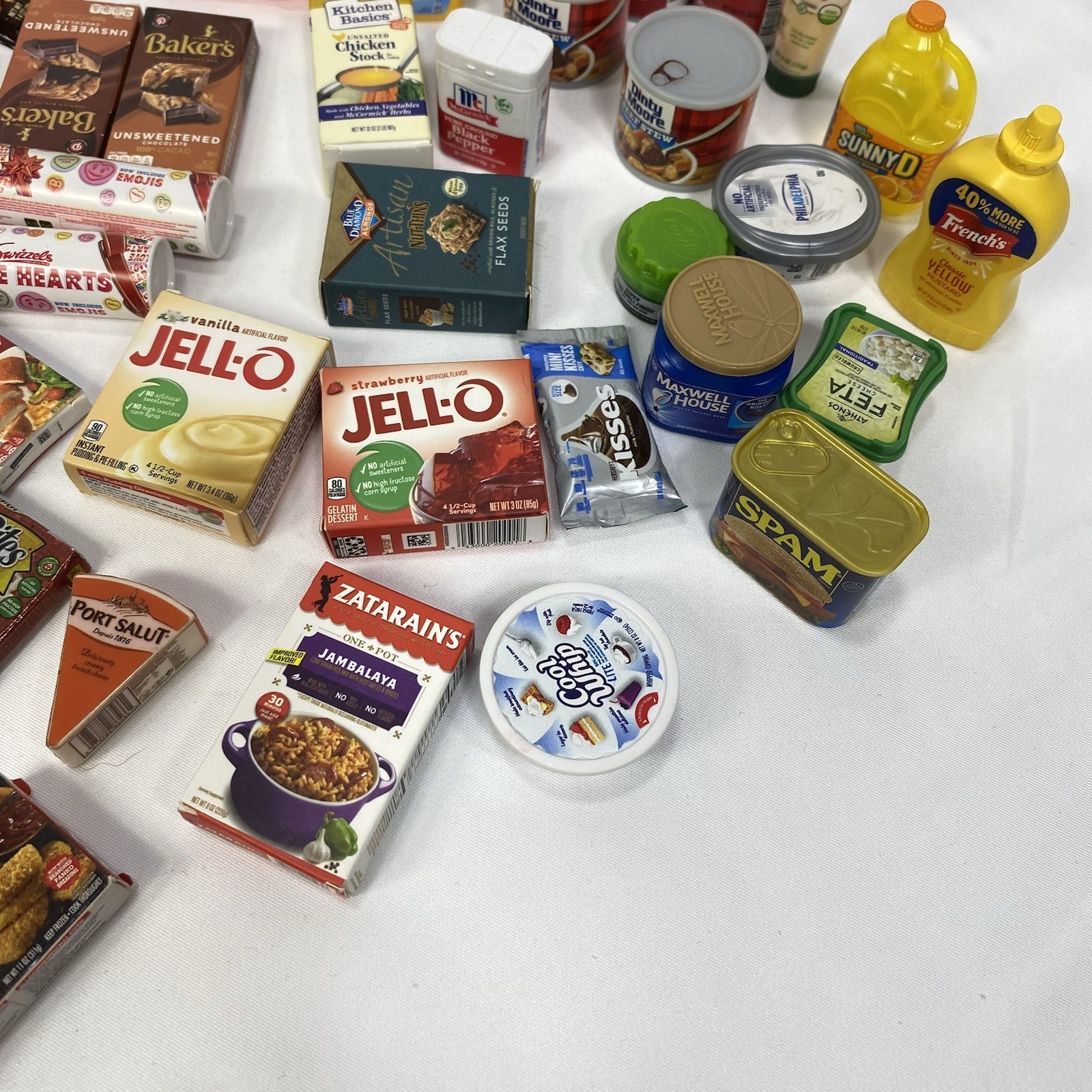 Zuru Mini Brands Toy Lot Of 72 Pieces Food Shopping Baskets Bags Some Duplicates