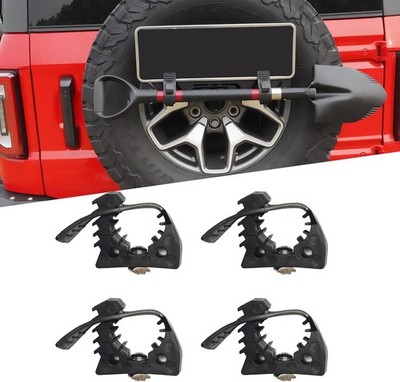 4pcs Shovel Mounts for Roof Rack Quick Release Rubber Clamp Holder Kits