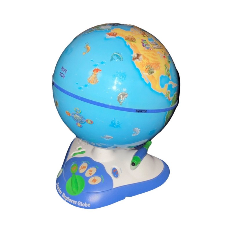 LeapFrog Junior Explorer Interactive Talking Geography Globe Toy 2002 MPN 23005