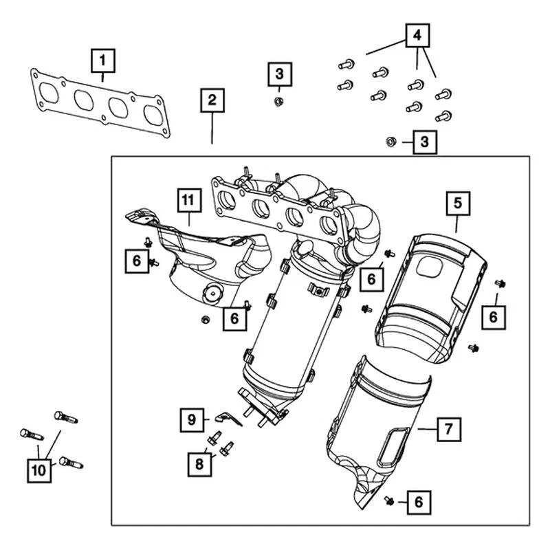 For Chrysler 200 2015-2017 Chrysler Exhaust Heat Shield Foto 3 de 3