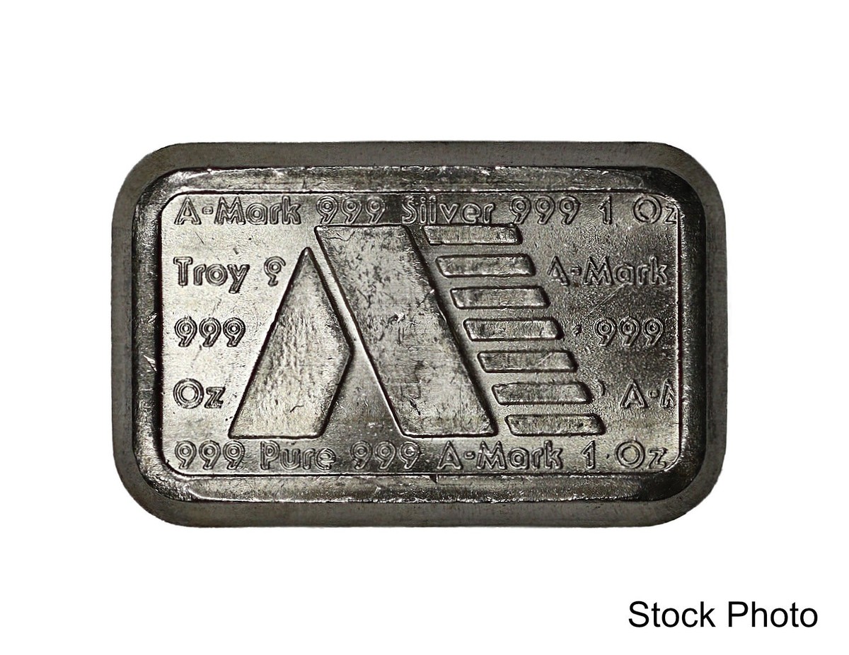 Vintage 1981 A-Mark USVI Ingot Co. A164S 1 oz .999 Fine Silver