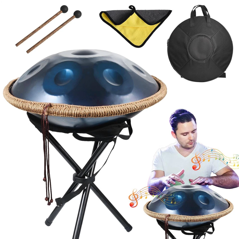 Handpan Drum 18 In 9 Notes G Minor Hand Drum Instrument With Mallet New- - Image 3 of 4