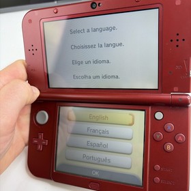 New Nintendo 3DS XL LL Red Console W Charger Stylus