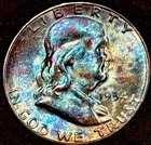Toned Superb Gem BU UNC 1954 S Franklin Half - Full Bell Lines- Problem Free