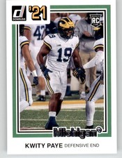 2021 Panini Donruss Draft Picks Kwity Paye RC #30