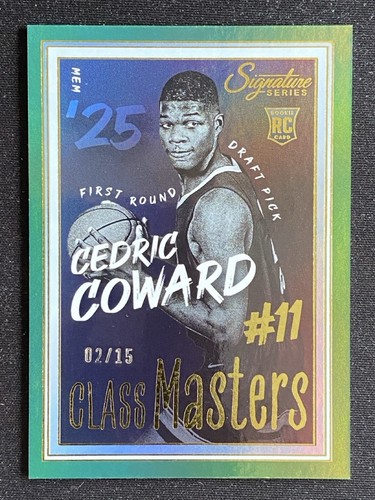 2025 Panini Signature Series Basketball Green Cedric Coward #5