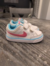 Toddler Nike Capri 3 LTR White/Blue/Pink Size 7c