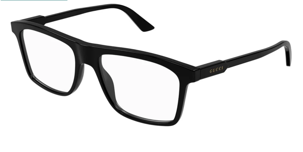 訳あり　GUCCI 度入り眼鏡 51020-150 New GUCCI Rectangular Reading Glasses GG1820O 001 55-17 Black
