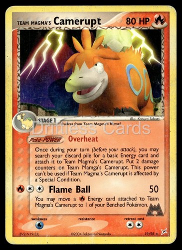 Team Magma's Camerupt 19/95 Rare Team Magma vs Team Aqua Pokemon MP