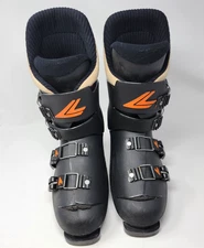 Vintage LANGE Ski Boots Mens 11 M DIN7880 Snowboard Boots Black/Orange W/ Liners