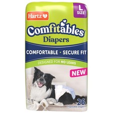 Hartz Comfitables Large Disposable Dog Diapers 26 Count Super Absorbent Unisex