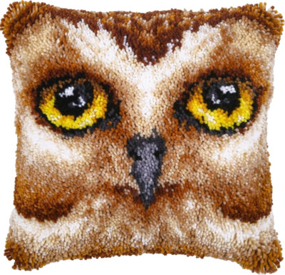 Eule Vogel Handwerk Kumpel Riegel Haken Zum Selbermachen Kissenherstellung Kit Creme Rückseite Garn Werkzeug