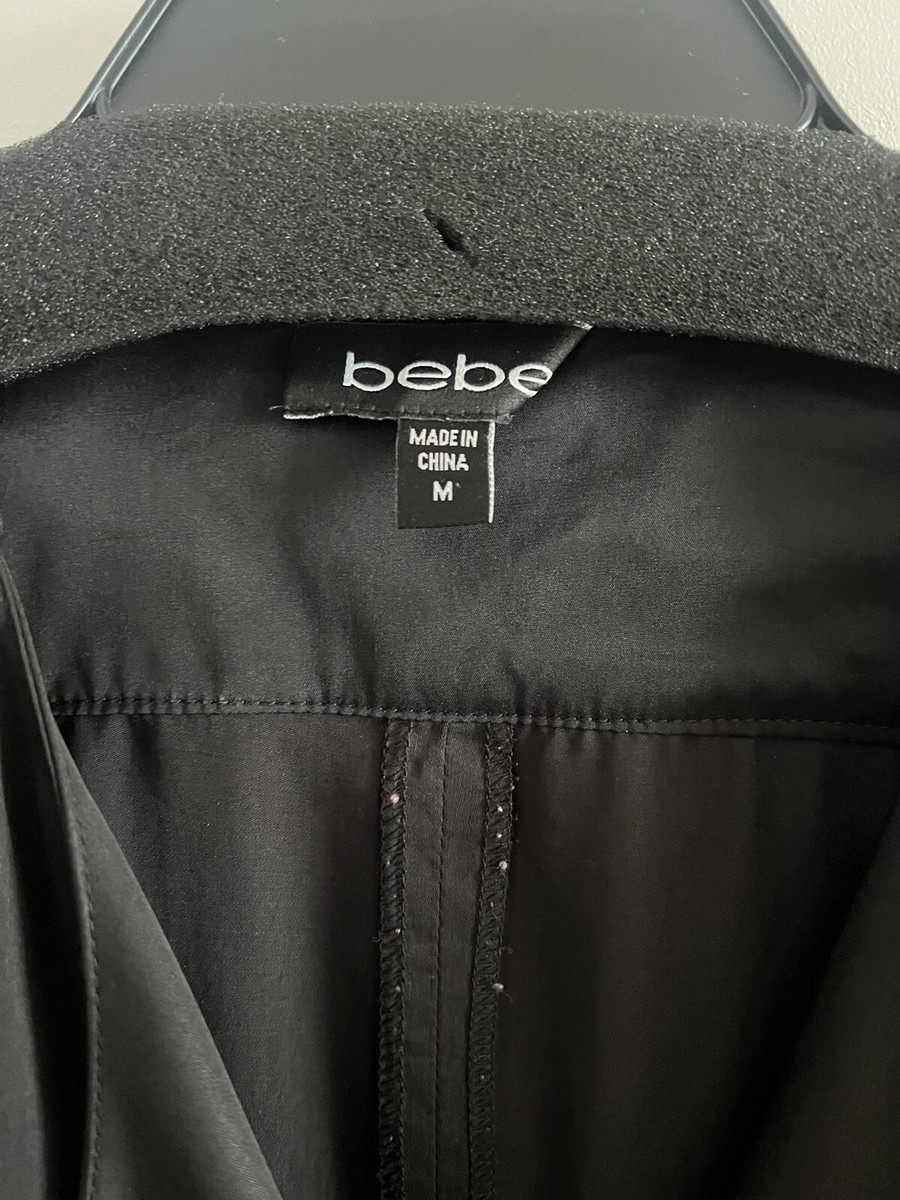bebe black leather dress Vegan Leather Bold Shoulder Dress – bebe
