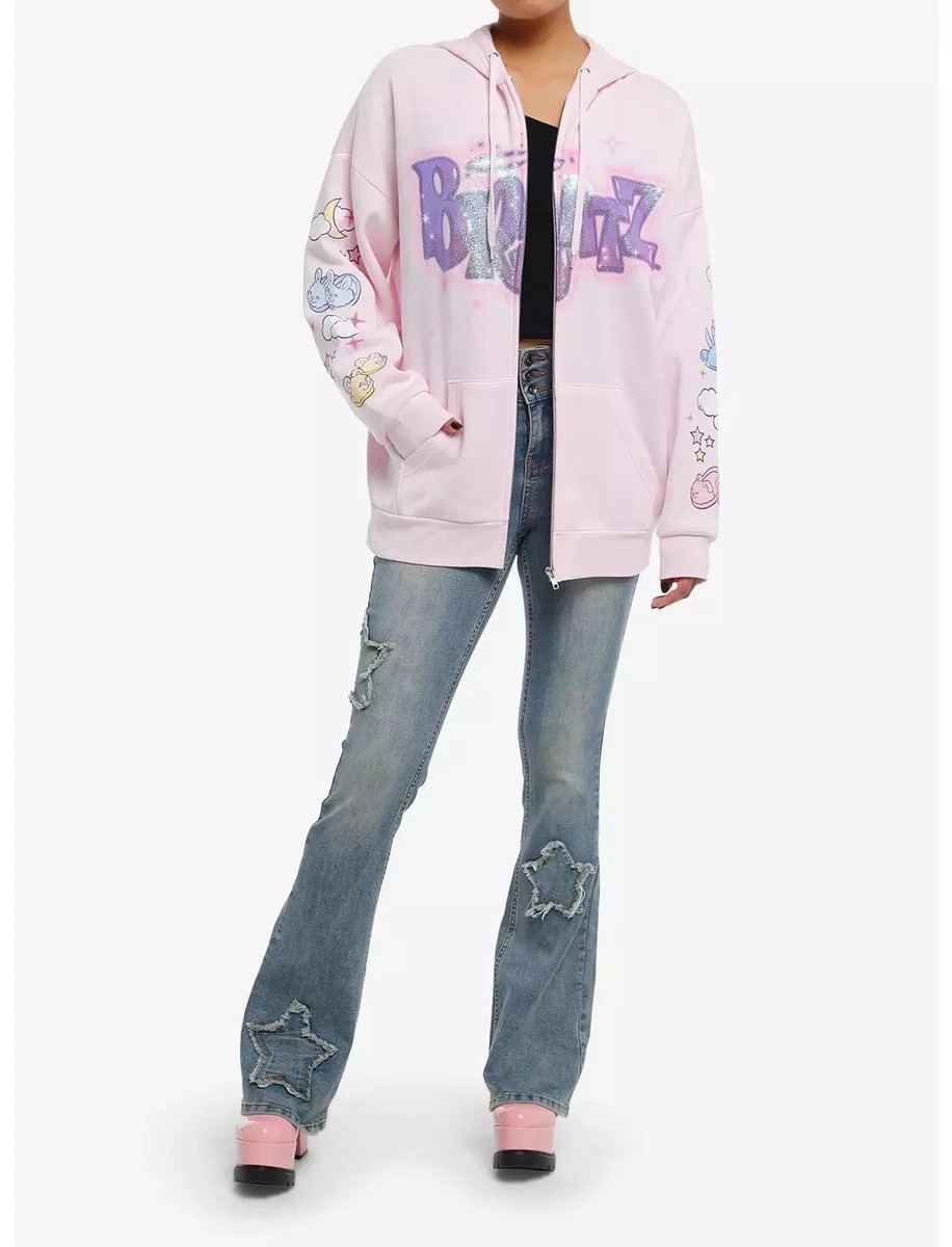 Hot Topic Bratz Slumber Party Oversized Full Zip Hoodie Womens