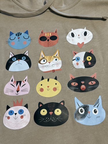 2xl Hoodie Cat Embellishments Cat Lover Ultra Soft Fleece Oversized