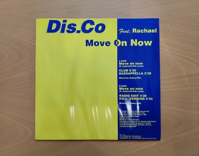 Dis.Co Feat. Rachael Move On Now 12インチ Dis.Co feat. Rachael - Move on now OUT Records 12 12 Inch Maxi