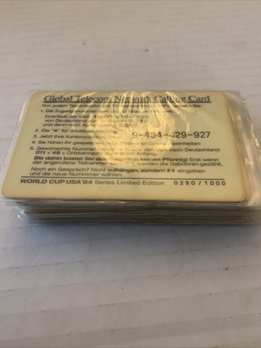 1994 FIFA WORLD CUP SOCCER 24 TELEPHONE CARD SET NEW SEALED - Picture 6 of 8