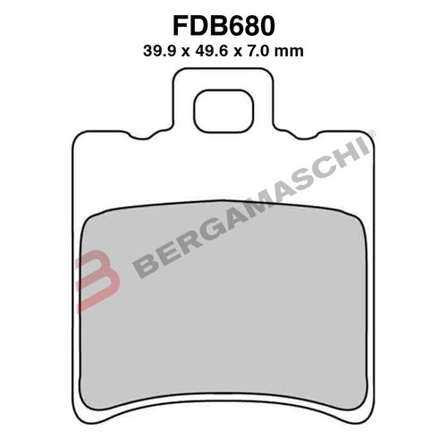 PASTIGLIE FRENI MOTO PER FDB680EF MOTORI MINARELLI 50 PIAGGIO NRG 96>01 - Foto 3 di 5