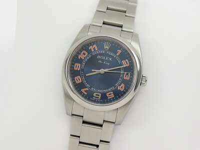 Rolex Oyster Perpetual Air King 114200 Blue Concentric Dial | eBay