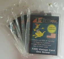 (5) Pro Mold PC206 T-206 A&G Tobacco Cards One Screw Card Protector New NIP