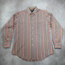 Polo Ralph Lauren Men Large Striped Curham Classic Fit Long Sleeve Casual Shirt