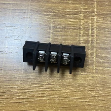 5Pcs Black 7.62mm Pitch 3 Pin Barrier Terminal Block Connector With Screw Hole