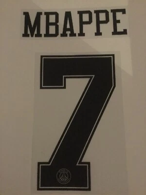 Flocage Officiel PSG Mbappe 7 Third Maillot Blanc Junior Enfant 2018/2019 - Photo 1/2
