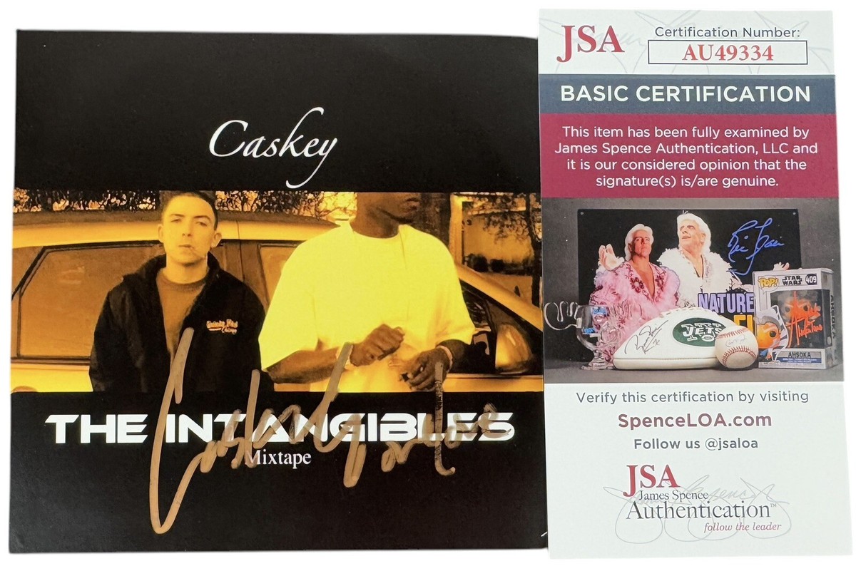 CASKEY signed CD Insert Cover THE INTANGIBLES Rapper Rap JSA *RARE