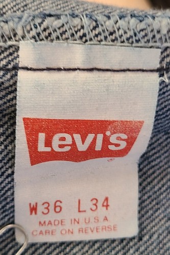 Vintage Levis 606 XX Made In USA Straight Fit Jeans 36x34 Actual 35x34 - Picture 3 of 6