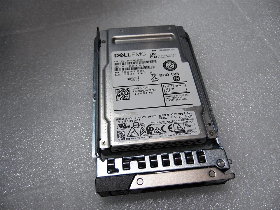 DELL EMC 800GB TLC SAS III 2.5 SFF ENTERPRISE WRITE INTENSIVE 12GB/S SSD H6GCD - Image 2 of 2