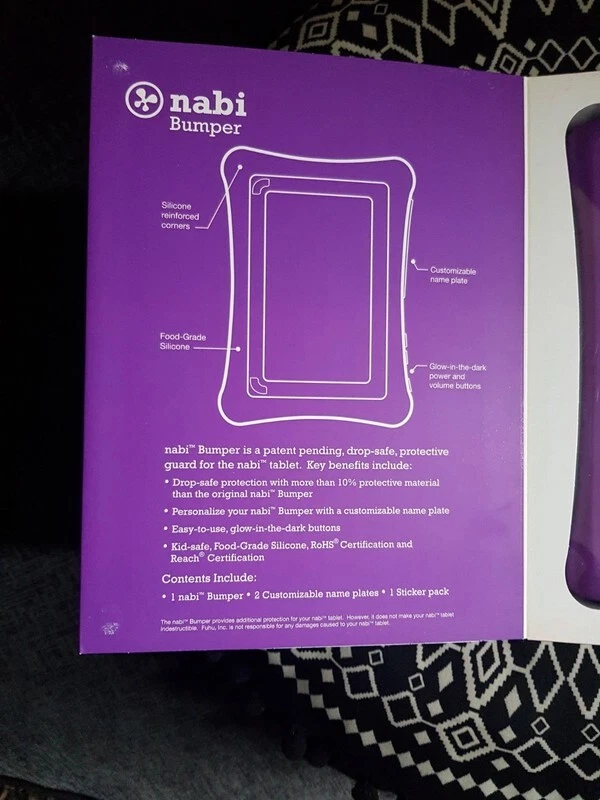 Nabi 2 Tablet Personalised Bumper Case BNIB - Purple - Offers Welcome - Image 2 of 3