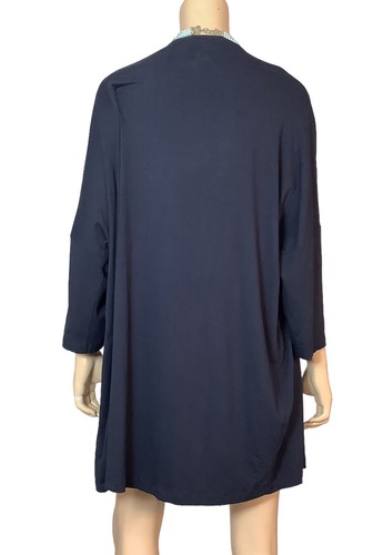 🌻ELM LIFESTYLE DARK SAPPHIRE GEORGIE JERSEY OPEN CARDIGAN SIZE 14 NWT - Picture 8 of 11