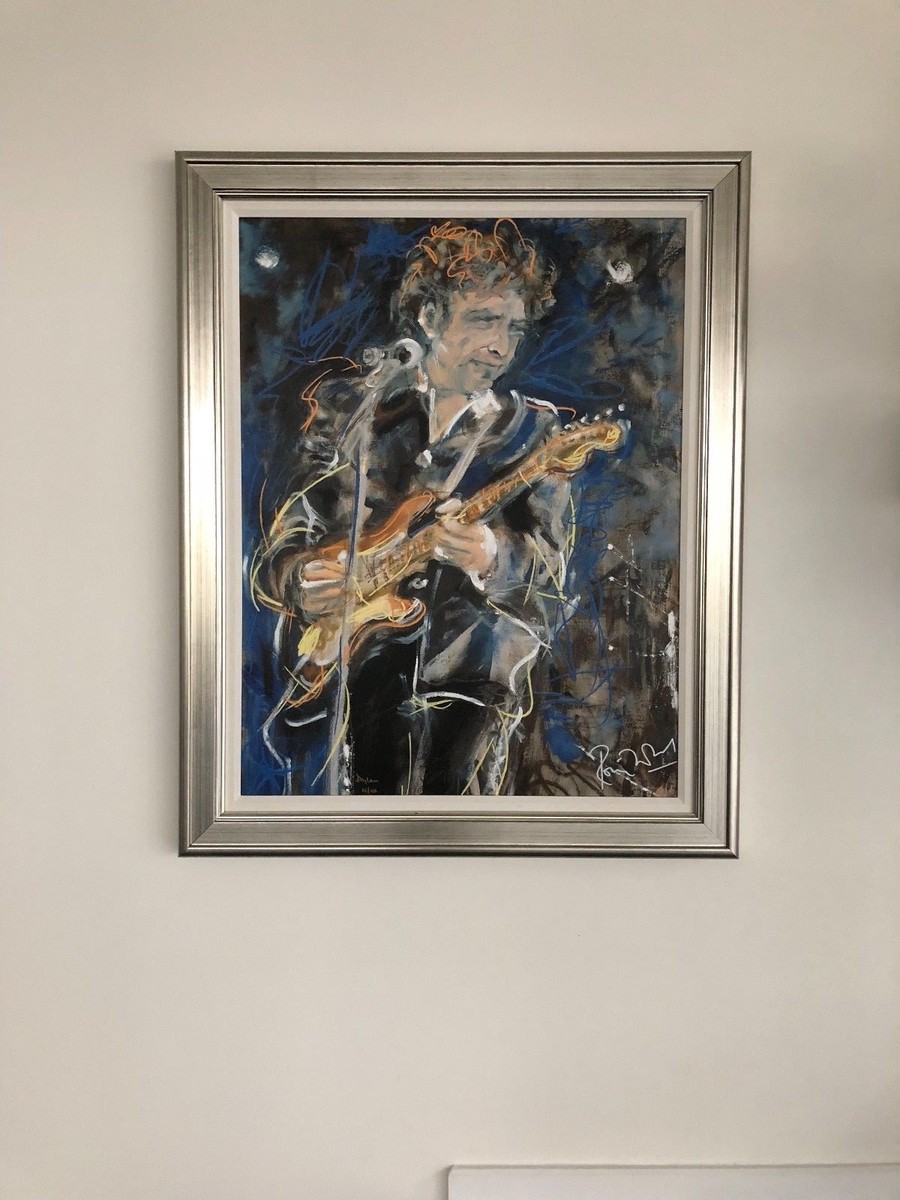 Bob Dylan limited edition serigraph on canvas by Ron Ronnie Wood