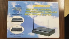 NEW Audio 2000s AWM6032U UHF Dual Channel Wireless Mic System - 2 Handheld Mics