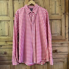 Crown  Ivy Mens Size XL Classic Fit Pink  White Long Sleeve Button Front Shirt