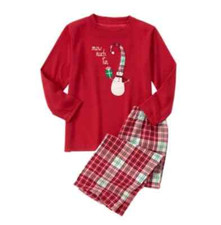  NWT Baby Boys Holiday Pajamas GYMBOREE 18-24m Snow Much Fun Red Plaid GYMMIES