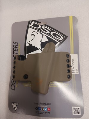 DSG Arms HR Holster S&W M&P SHIELD RH TAN Kydex.   (R8-B)
