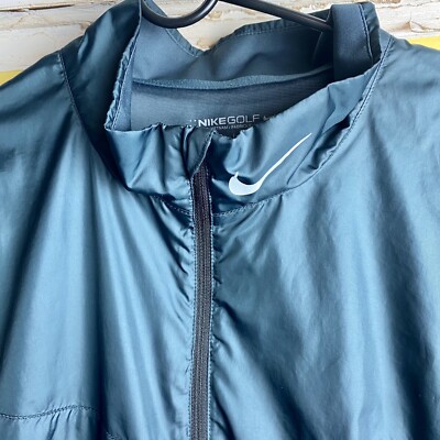 Nike Golf Jacket Mens 2XL Teal Long Sleeve 1/4 Zip Wind Breaker