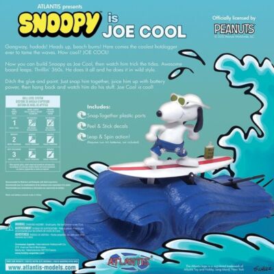Snoopy is Joe Cool Surfing Peanuts motorized Atlantis Snap model