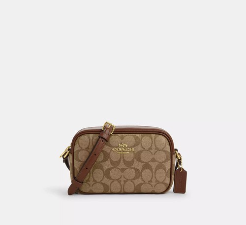 Coach: Mini Jamie Camera Bag In Signature Canvas; signt canvas/Brown - Picture 2 of 3
