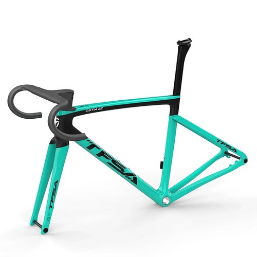 Carbon Road Bike Frame Disc Brake Bicycle Handlebar Stem Ultralight Frameset - Picture 28 of 46