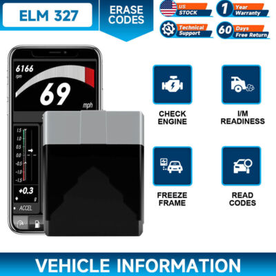 ANCEL ELM327 Bluetooth OBD2 Diagnostic Scan Tool Auto Code Reader Check Engine