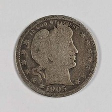 1905 O Barber Silver Quarter GOOD