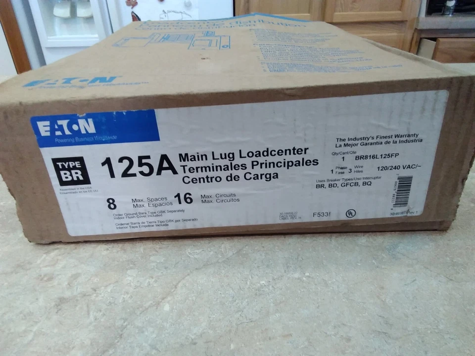 Cutler Hammer Load Center,No BR816L125FP, Eaton Corporation - Image 2 of 4