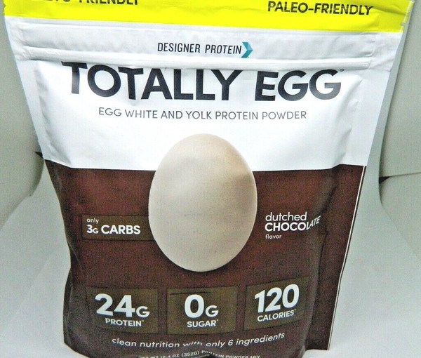 Designer Protein TOTALLY EGG Egg White & Yolk Powder CHOCOLATE 12.4oz