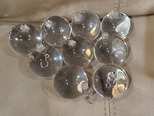 Lot 9X 41mm Glass Clear Crystal Chandelier Rain Droplets Hanging Ornament w/hook