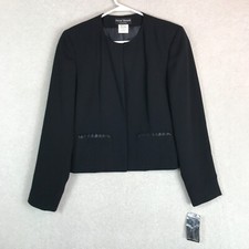 Harve Benard Blazer Womens 6 Black NEW Long Sleeve Suit Jacket Classic Career