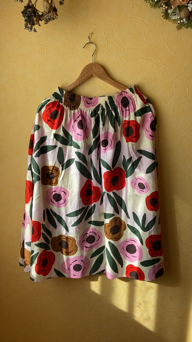 UNIQLO x Marimekko linen-blend skirt M-XXL Pink WOMEN New UNIQLO x Marimekko linen-blend skirt M-XXL Pink WOMEN New