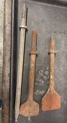 3x Wacker Atlas Copco Abruchhammer Benzinhammer Meißel Werkzeug 