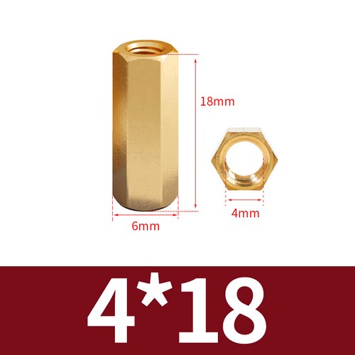 Threaded Rod Connecting Nuts Allthread bar Brass Hexagon Connectors M2 to M6 - Picture 90 of 130